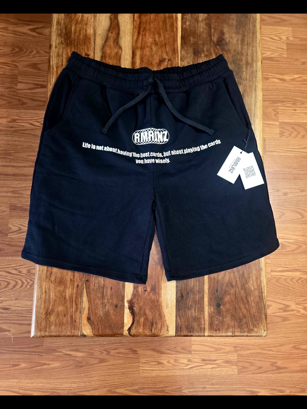 RMRJNZ Men's "Black Beauty" Graphic Drawstring Shorts